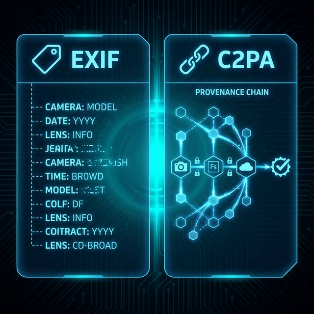 C2PA vs EXIF: Understanding the Difference Between Image Metadata Standards
